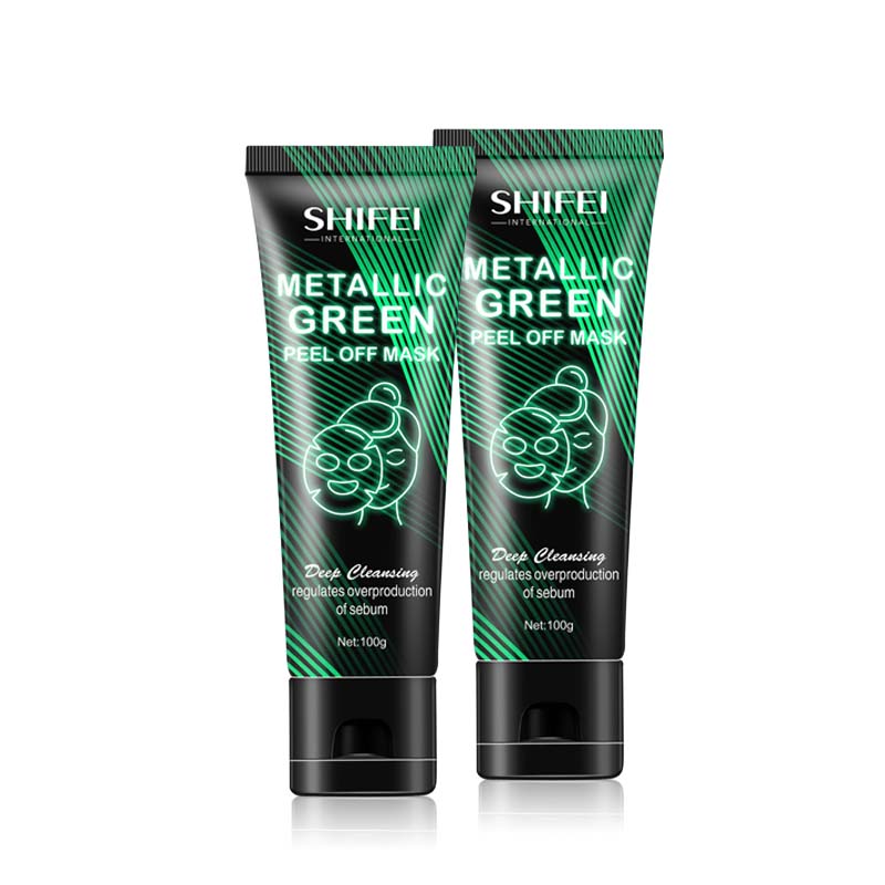 Metallic gold peel off mask 