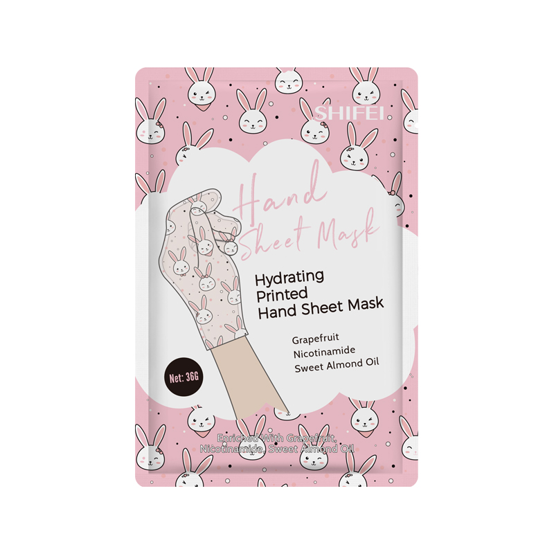 Printed hand sheet mask 